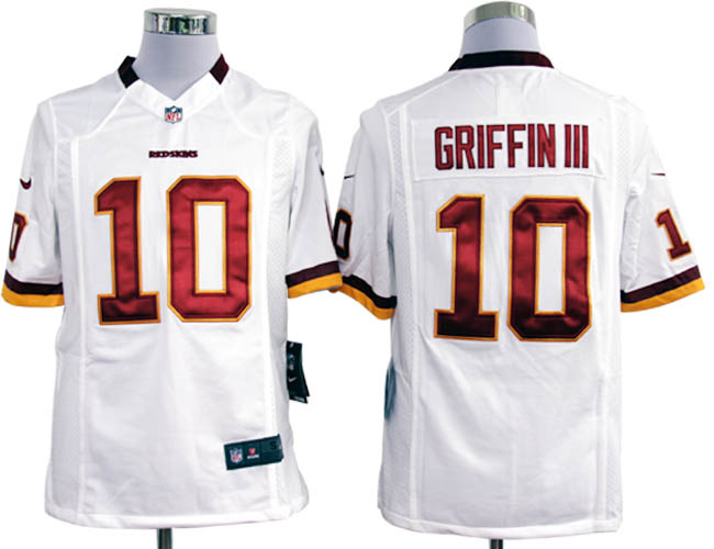 Nike White Authentic Elite Nike Nfl jerseyWashington Red Skins 10 Griffin III